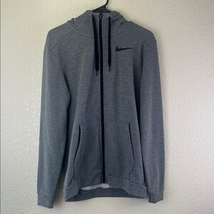 Nike Grey and black zip up hoodie sweatshirt size small